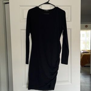 BTFBM long sleeve black knit dress, size S